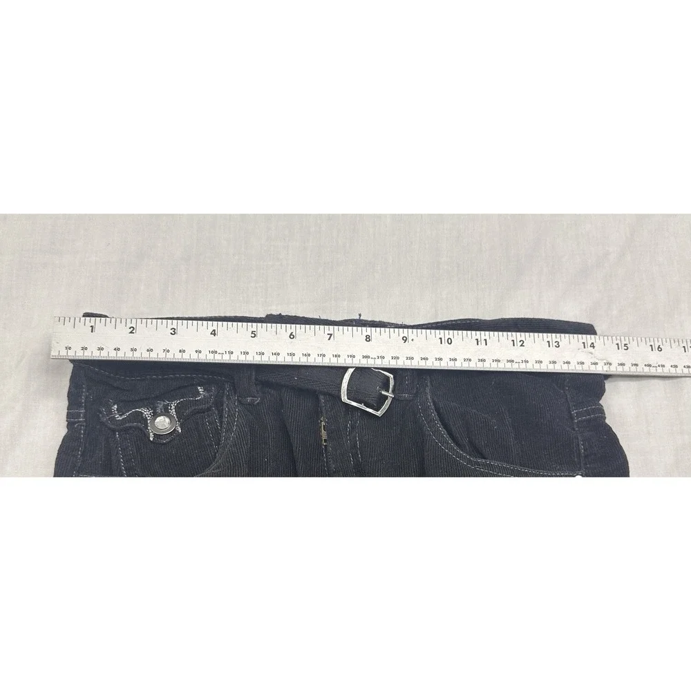 Faded Glory  Girls Size 14 Black Corduroy Bootcut Pants With Belt